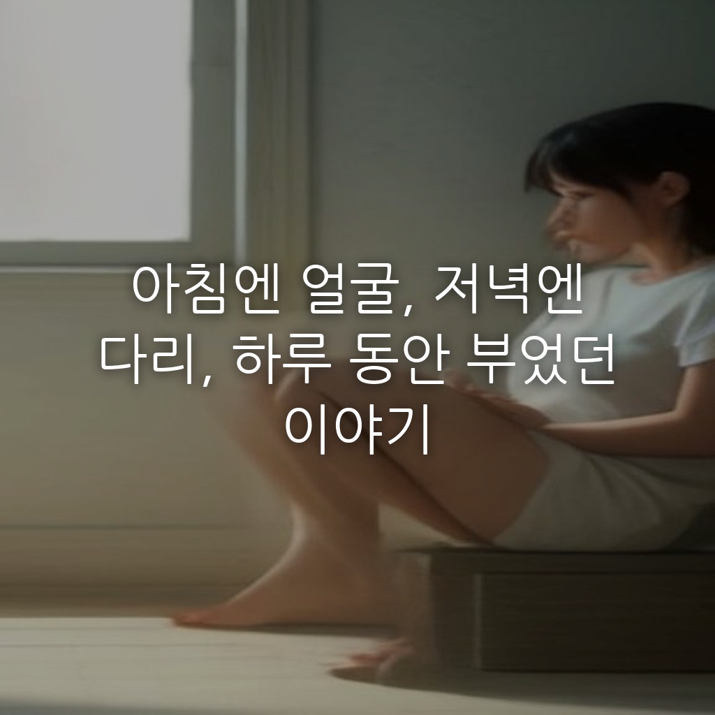 아침엔 얼굴, 저녁엔 다리, 하루 동안 부었던 이야기