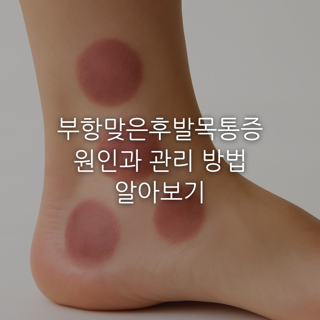 부항맞은후발목통증 원인과 관리 방법 알아보기