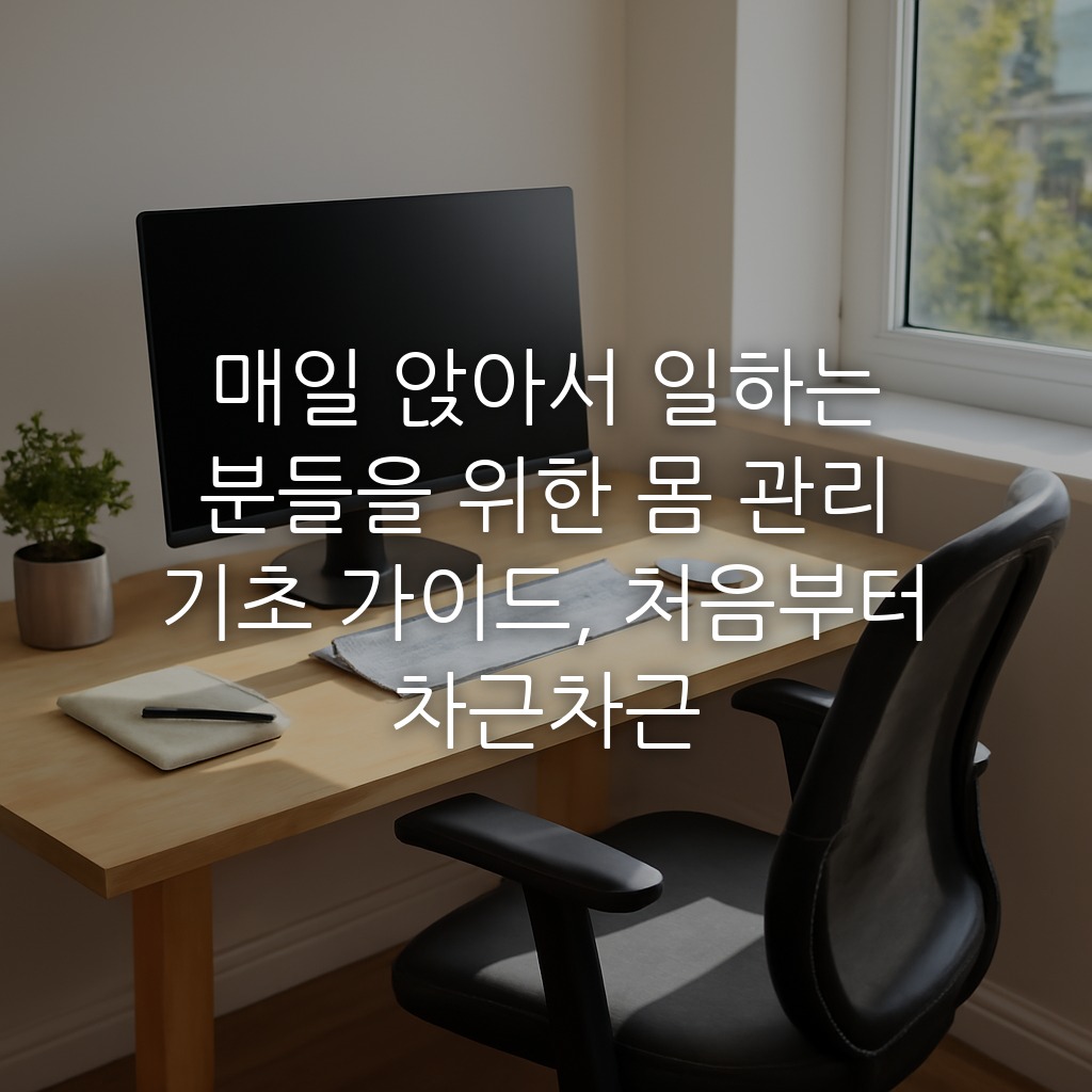 매일 앉아서 일하는 분들을 위한 몸 관리 기초 가이드, 처음부터 차근차근