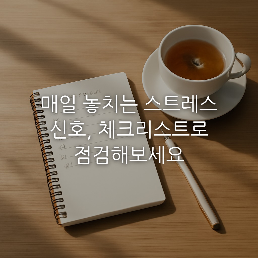 매일 놓치는 스트레스 신호, 체크리스트로 점검해보세요