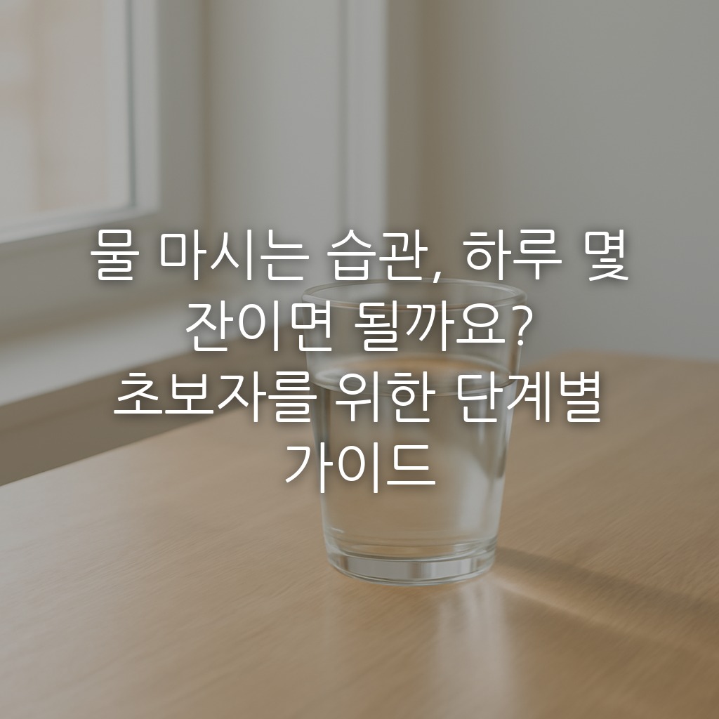 물 마시는 습관, 하루 몇 잔이면 될까요? 초보자를 위한 단계별 가이드