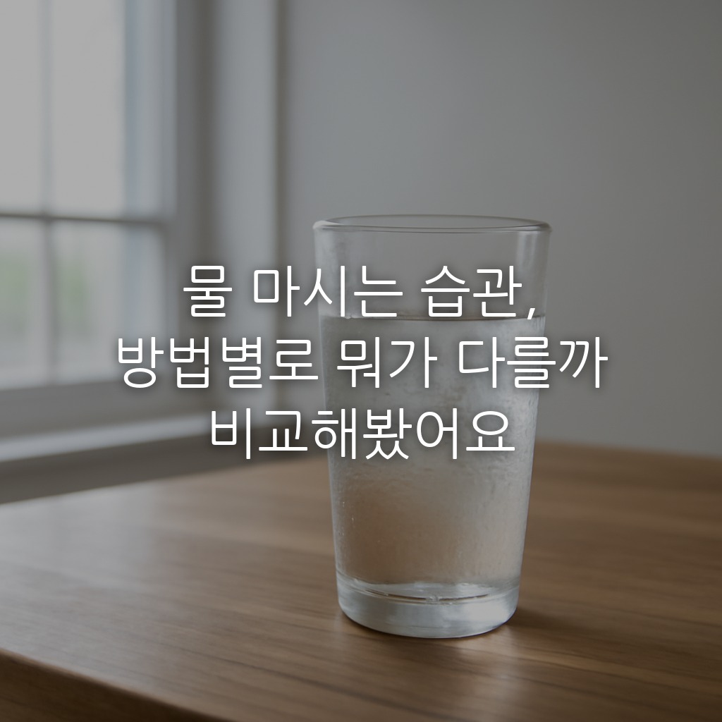 물 마시는 습관, 방법별로 뭐가 다를까 비교해봤어요