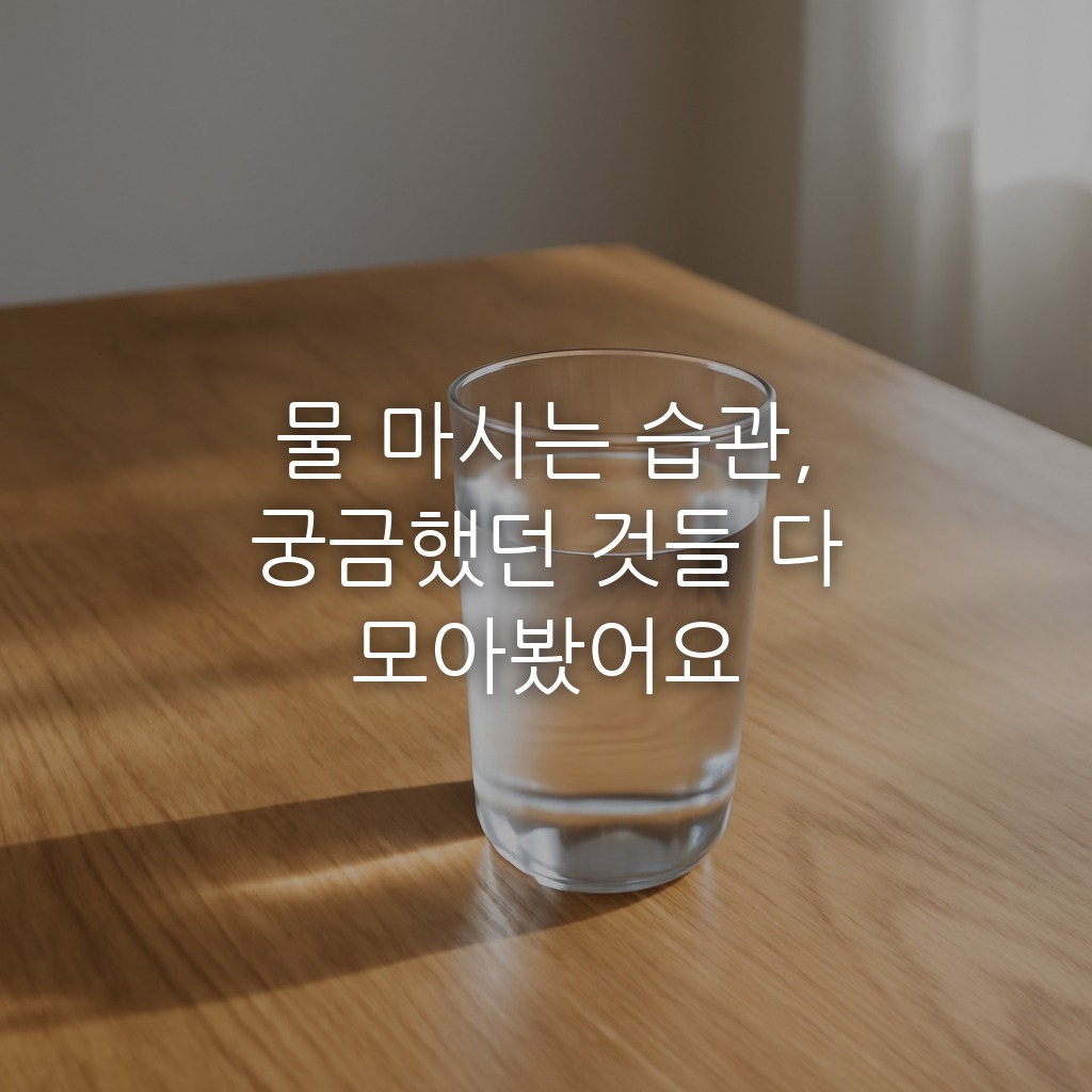 물 마시는 습관, 궁금했던 것들 다 모아봤어요