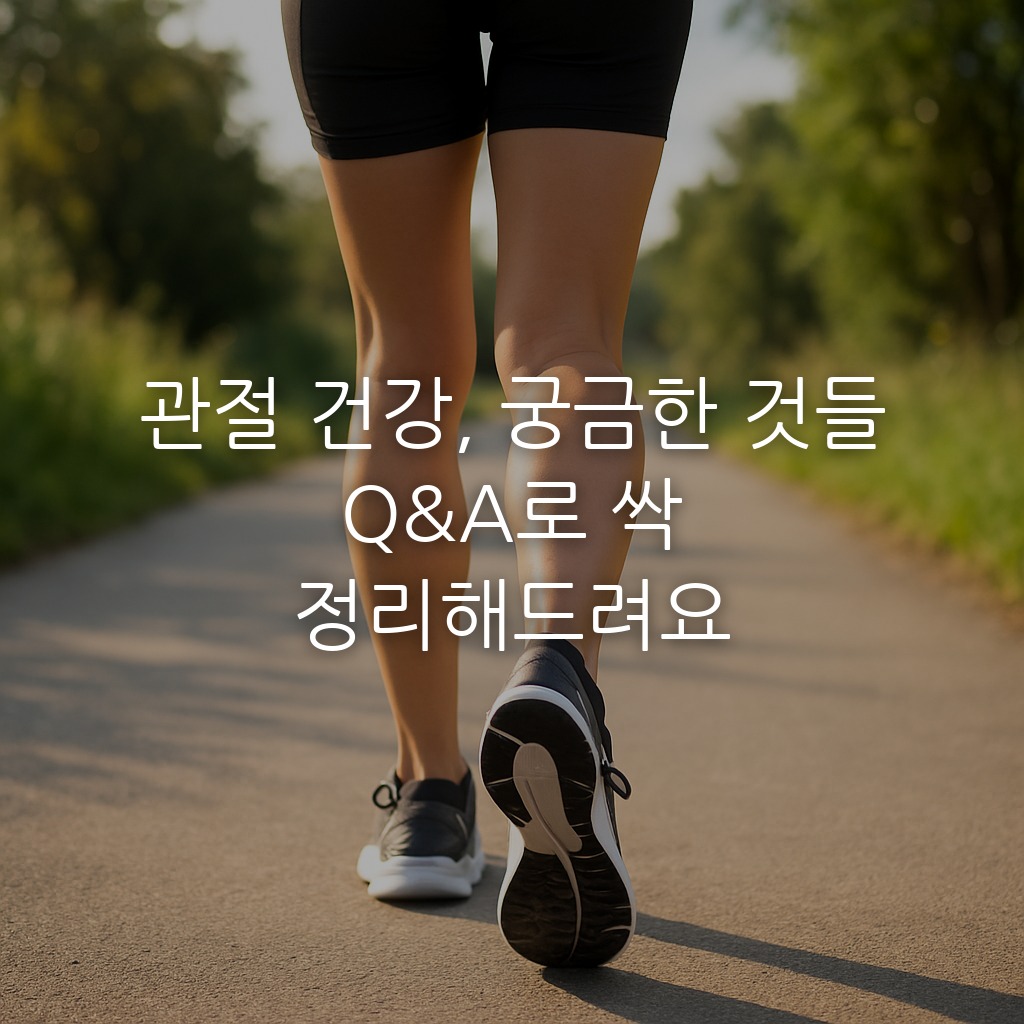 관절 건강, 궁금한 것들 Q&A로 싹 정리해드려요