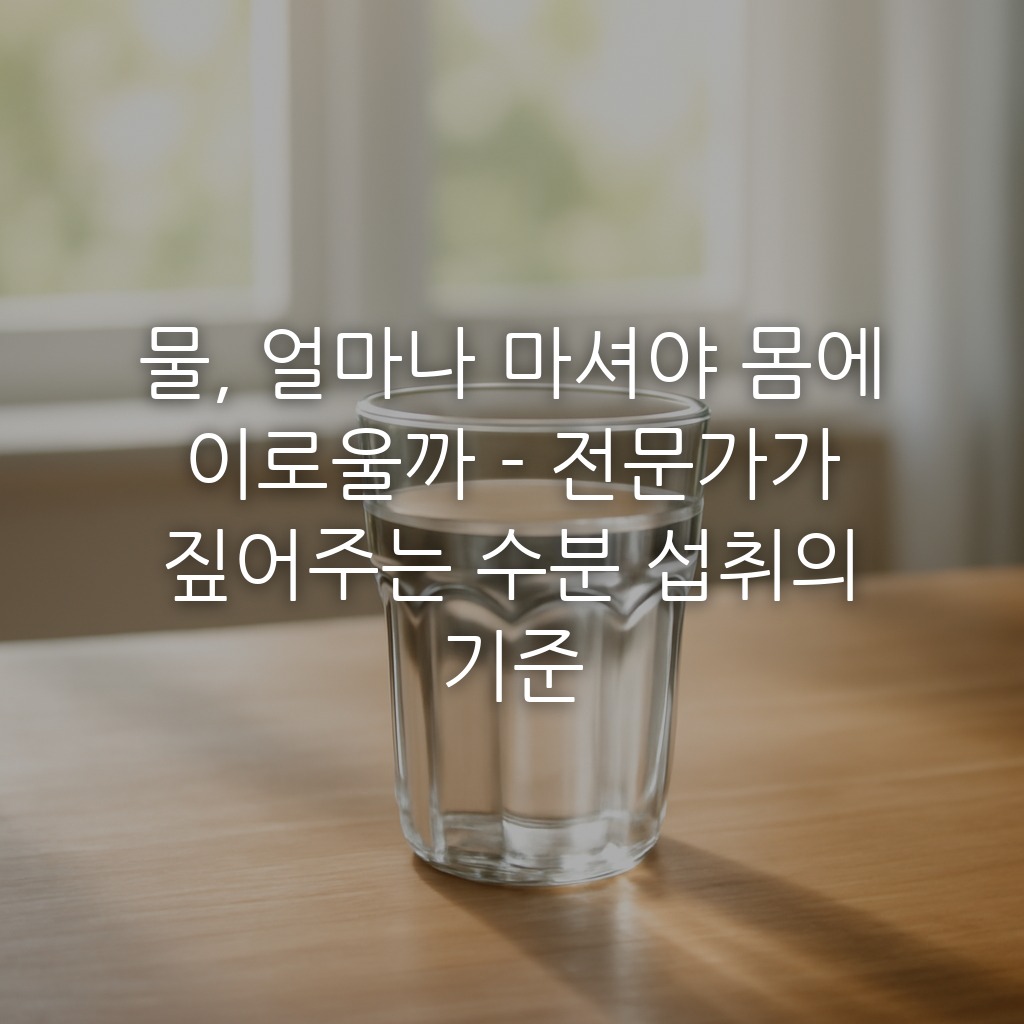 물, 얼마나 마셔야 몸에 이로울까 - 전문가가 짚어주는 수분 섭취의 기준
