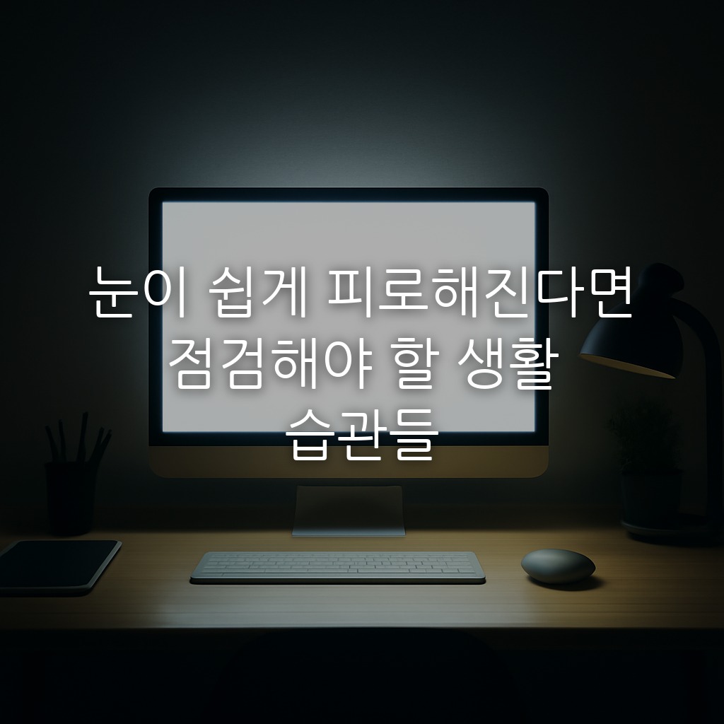 눈이 쉽게 피로해진다면 점검해야 할 생활 습관들