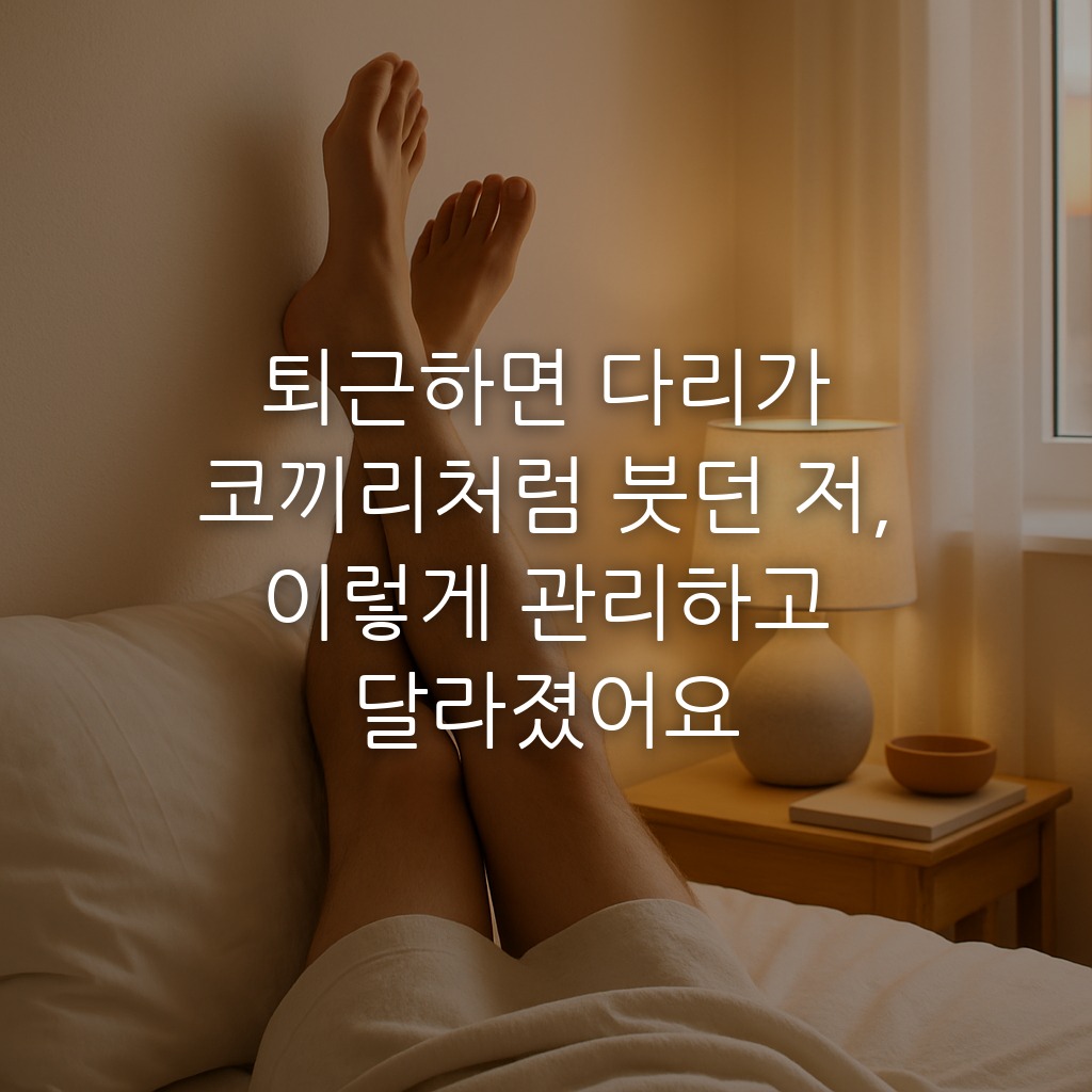 퇴근하면 다리가 코끼리처럼 붓던 저, 이렇게 관리하고 달라졌어요